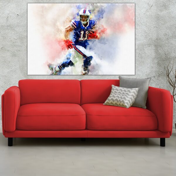 Cole Beasley watercolor, Buffalo Bills wall art, Cole Beasley Poster , Cole Beasley Buffalo Bills wall art, Cole Beasley - Image 3