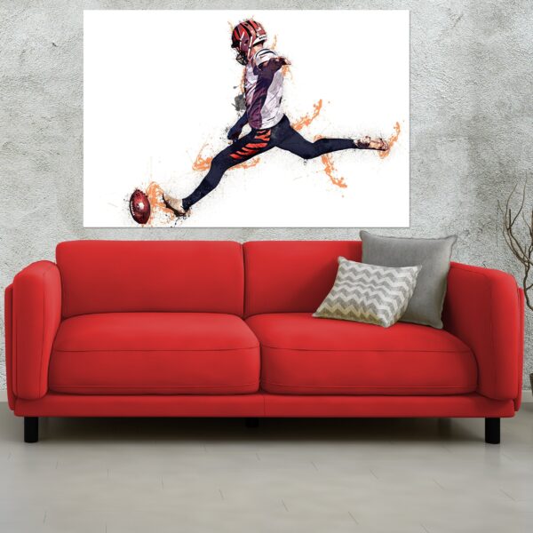 Evan McPherson poster watercolor, Cincinnati Bengals Super Bowl, Evan McPherson Cincinnati Bengals poster. Ja/Marr Chase, - Image 3