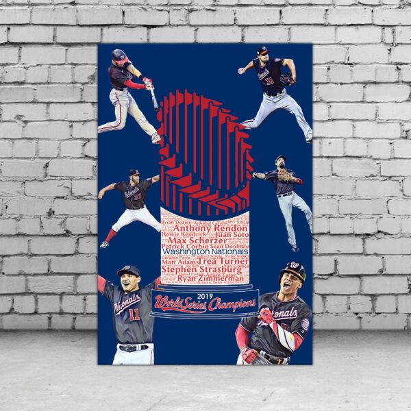 Washington Nationals World Series canvas, Washington Nationals wall art, Nationals World Series Canvas, Nationals World Series art wall