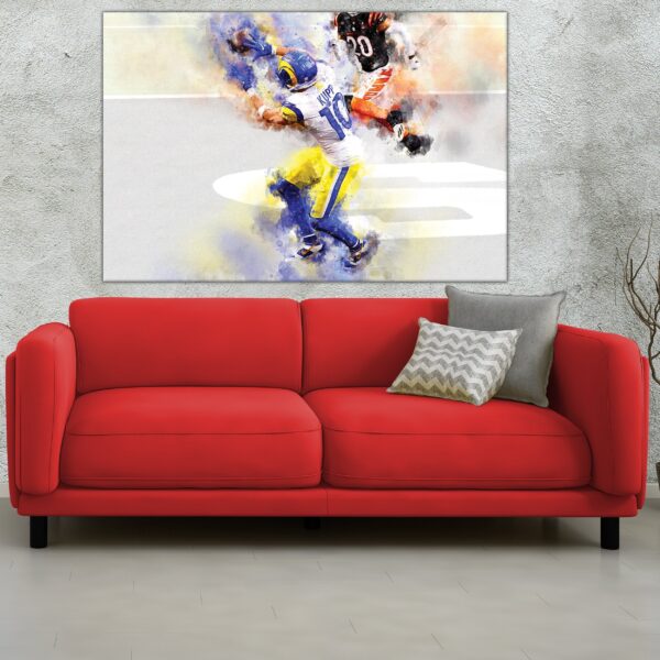 Cooper Kupp Superbowl touchdown, Los Angeles Rams poster or ready to hang canvas , LA Rams Cooper Kupp Canvas, Cooper Kupp , Los Angeles Ram - Image 3