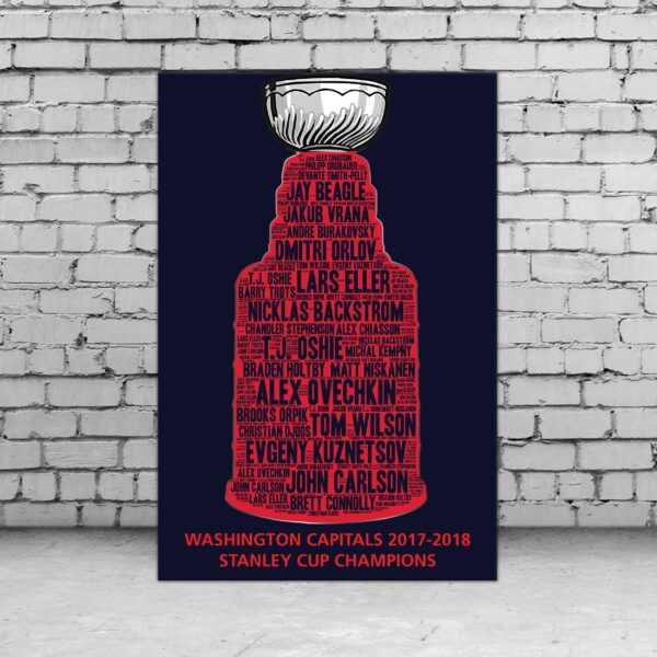 Washington Capitals Stanley Cup canvas, Washington Capitals wall art,  Capitals Stanley Cup Canvas, Capital Stanley Cup wall art
