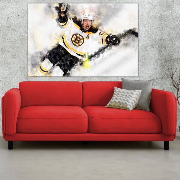 Brad Marchand watercolor, Boston Bruins wall art, Bruins Stanley Cup, Brad Marchand Poster, Boston Bruins hockey art wall - Image 3