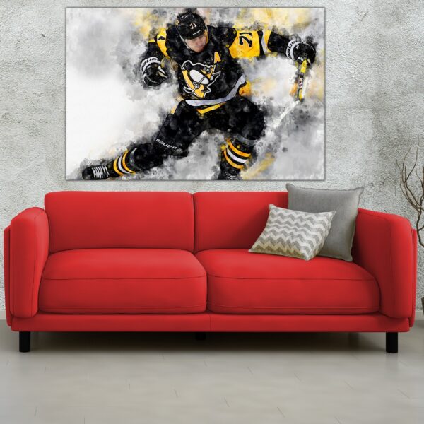 Evgeni Malkin watercolor, Pittsburg Penguins wall art, Penguins Stanley Cup, Evgeni Malkin Poster, Pittsburg Penguins hockey art wall - Image 2