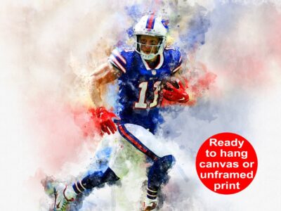 Cole Beasley watercolor, Buffalo Bills wall art, Cole Beasley Poster , Cole Beasley Buffalo Bills wall art, Cole Beasley