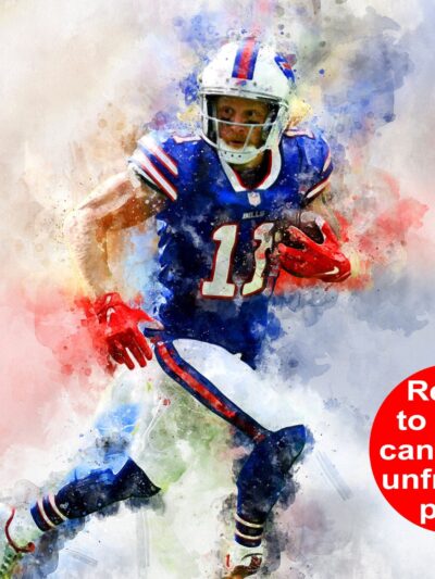 Cole Beasley watercolor, Buffalo Bills wall art, Cole Beasley Poster , Cole Beasley Buffalo Bills wall art, Cole Beasley