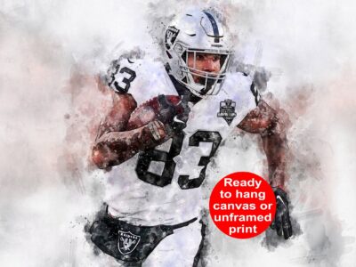 Darren Waller watercolor, Las Vegas Raiders wall art, Darren Waller Poster , Darren Waller Las Vegas Raiders wall art, Darren Waller