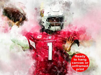 Kyler Murray watercolor, Arizona Cardinals wall art, Arizona Cardinals Kyler Murray Poster. Canvas, Kyler Murray Arizona Cardinals wall art