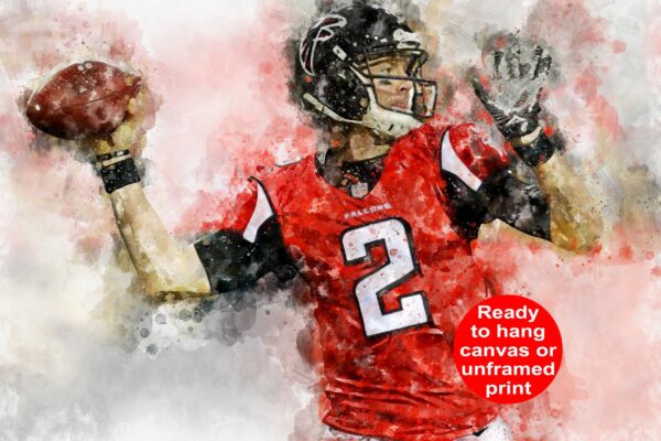 Matt Ryan Atlanta Falcons wall art, Matt Ryan Canvas, Matt Ryan Atlanta Falcons wall art, Matt Ryan poster