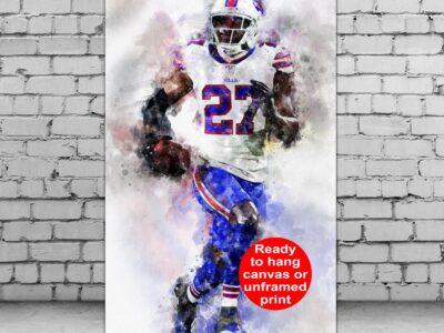 TreDavious White watercolor, Buffalo Bills wall art, Buffalo Bills TreDavious White Poster. Canvas, TreDavious White Buffalo Bills wall art