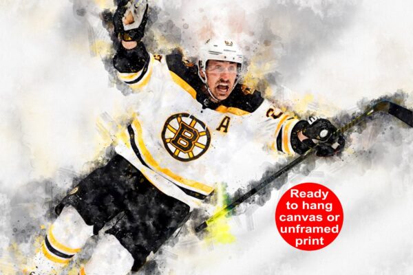 Brad Marchand watercolor, Boston Bruins wall art, Bruins Stanley Cup, Brad Marchand Poster, Boston Bruins hockey art wall