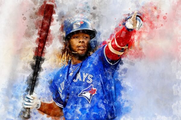 Vladimir Guerrero Toronto Blue Jays canvas, Vladimir Guerrero wall art,  Toronto Blue Jays Canvas, Vladimir Guerrero Poster wall art - Image 2