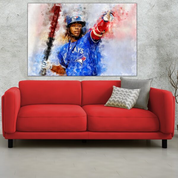 Vladimir Guerrero Toronto Blue Jays canvas, Vladimir Guerrero wall art,  Toronto Blue Jays Canvas, Vladimir Guerrero Poster wall art - Image 3