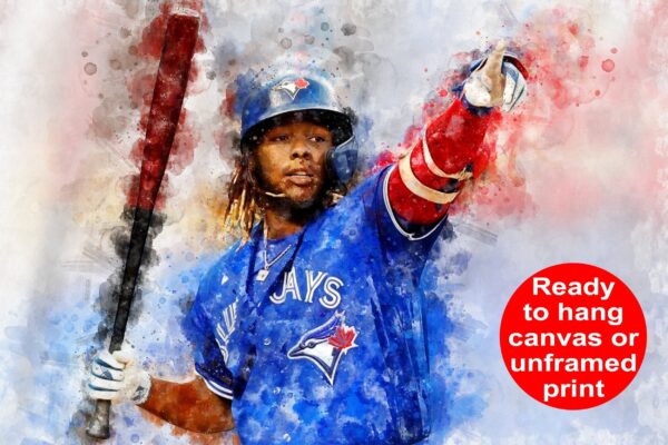 Vladimir Guerrero Toronto Blue Jays canvas, Vladimir Guerrero wall art,  Toronto Blue Jays Canvas, Vladimir Guerrero Poster wall art