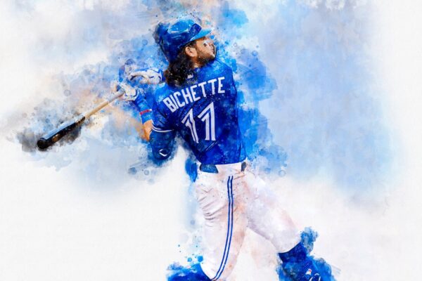 Bo Bichette Toronto Blue Jays canvas, Bo Bichette wall art,  Toronto Blue Jays Canvas, Bo Bichette Poster wall art - Image 2