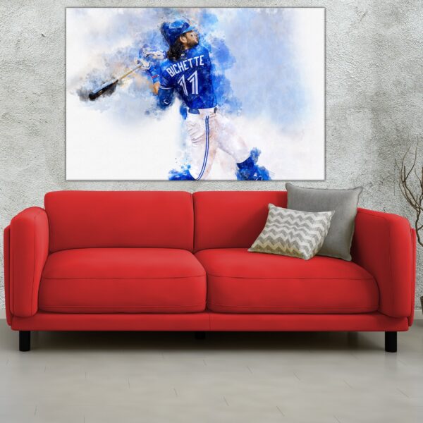 Bo Bichette Toronto Blue Jays canvas, Bo Bichette wall art,  Toronto Blue Jays Canvas, Bo Bichette Poster wall art - Image 3
