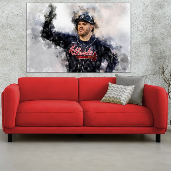 Freddie Freeman Atlanta Braves canvas, Freddie Freeman wall art, Atlanta Braves Canvas, Freddie Freeman Poster wall art - Image 3