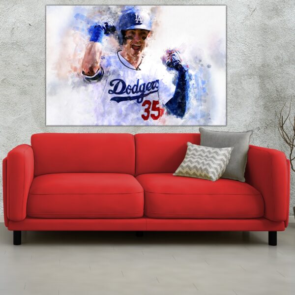 Cody Bellinger Los Angeles Dodgers canvas, Cody Bellinger wall art, Los Angeles Dodgers Canvas, Cody Bellinger Poster wall art - Image 3