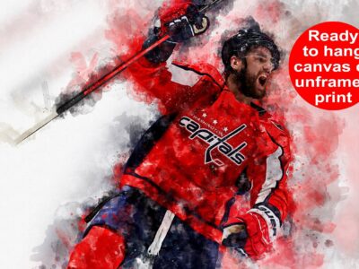 Tom Wilson watercolor, Washington Capitals wall art, Capitals Stanley Cup, Tom Wilson Poster, Washington Capitals hockey art wall