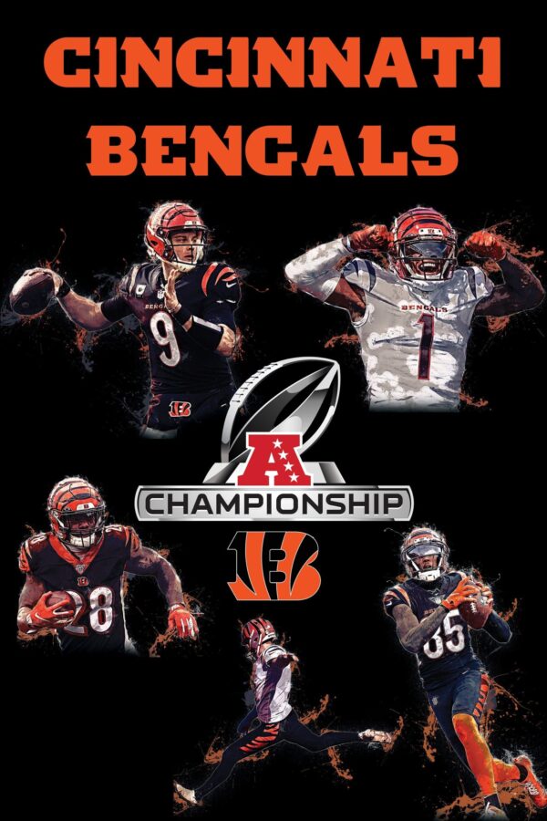Cincinnati Bengals AFC champs canvas, Cincinnati Bengals wall art,  Bengals Canvas, Bengals AFC Champions wall art - Image 2