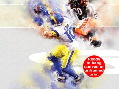 Cooper Kupp Superbowl touchdown, Los Angeles Rams poster or ready to hang canvas , LA Rams Cooper Kupp Canvas, Cooper Kupp , Los Angeles Ram