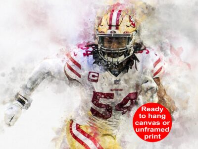 Fred Warner San Francisco 49ers wall art, Fred Warner Canvas, Fred Warner San Francisco 49ers wall art, Fred Warner poster
