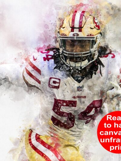Fred Warner San Francisco 49ers wall art, Fred Warner Canvas, Fred Warner San Francisco 49ers wall art, Fred Warner poster