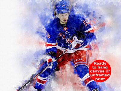 Artemi Panarin watercolor, New York Rangers wall art, Rangers Stanley Cup, Artemi Panarin Poster, New York Rangers hockey art wall