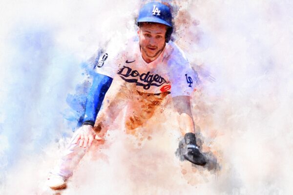 Trea Turner Los Angeles Dodgers canvas, Trea Turner wall art, Los Angeles Dodgers Canvas, Trea Turner Poster wall art - Image 2