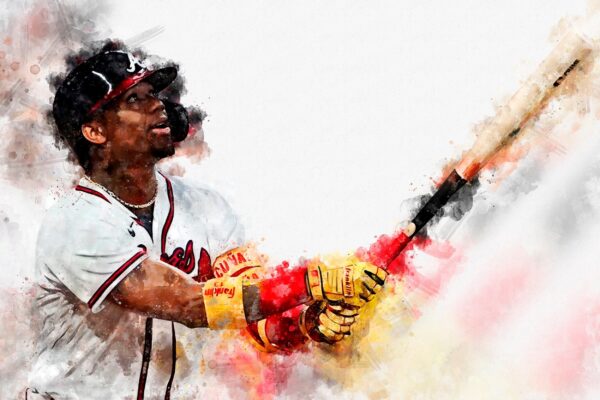 Ronald Acuna Atlanta Braves canvas, Ronald Acuna wall art, Atlanta Braves Canvas, Ronald Acuna Poster wall art - Image 2