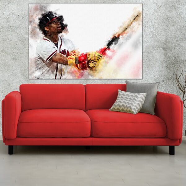 Ronald Acuna Atlanta Braves canvas, Ronald Acuna wall art, Atlanta Braves Canvas, Ronald Acuna Poster wall art - Image 3