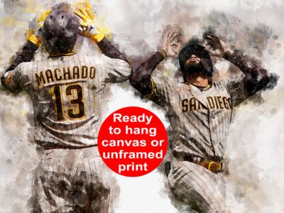 Machado and Tatis San Diego Padres canvas, Machado and Tatis wall art, San Diego Padres Canvas, Machado and Tatis Poster wall art
