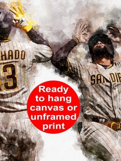 Machado and Tatis San Diego Padres canvas, Machado and Tatis wall art, San Diego Padres Canvas, Machado and Tatis Poster wall art