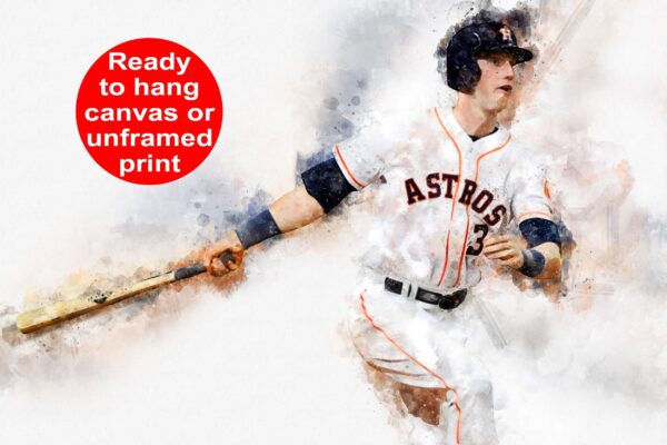 Kyle Tucker Houston Astros canvas, Kyle Tucker wall art, Houston Astros Canvas, Kyle Tucker Poster wall art