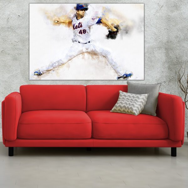 Jacob deGrom New York Mets canvas, Jacob deGrom wall art, New York Mets Canvas, Jacob deGrom Poster wall art - Image 3