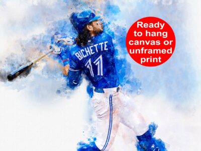 Bo Bichette Toronto Blue Jays canvas, Bo Bichette wall art,  Toronto Blue Jays Canvas, Bo Bichette Poster wall art
