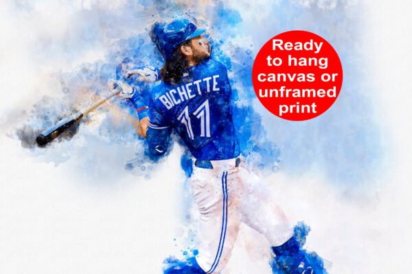 Bo Bichette Toronto Blue Jays canvas, Bo Bichette wall art,  Toronto Blue Jays Canvas, Bo Bichette Poster wall art