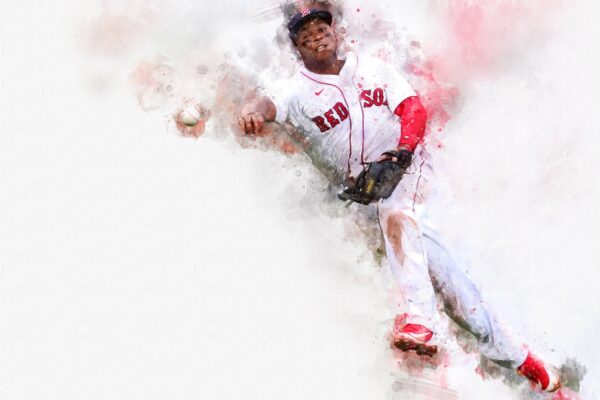 Rafael Devers Boston Red Sox canvas, Rafael Devers wall art, Boston Red Sox Canvas, Rafael Devers Poster wall art - Image 2