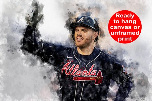 Freddie Freeman Atlanta Braves canvas, Freddie Freeman wall art, Atlanta Braves Canvas, Freddie Freeman Poster wall art
