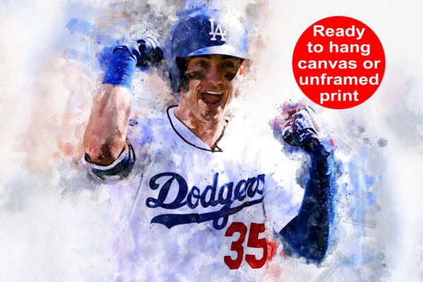 Cody Bellinger Los Angeles Dodgers canvas, Cody Bellinger wall art, Los Angeles Dodgers Canvas, Cody Bellinger Poster wall art