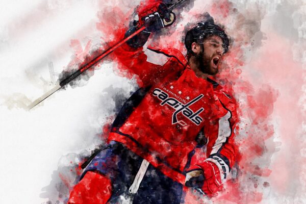 Tom Wilson watercolor, Washington Capitals wall art, Capitals Stanley Cup, Tom Wilson Poster, Washington Capitals hockey art wall - Image 2
