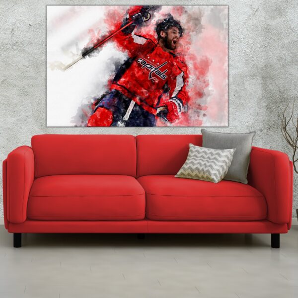 Tom Wilson watercolor, Washington Capitals wall art, Capitals Stanley Cup, Tom Wilson Poster, Washington Capitals hockey art wall - Image 3