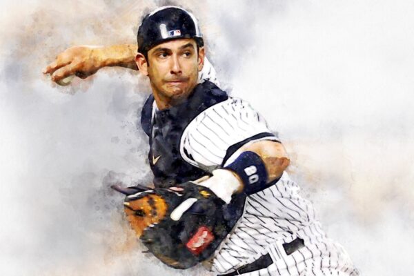 Jorge Posada New York Yankees canvas, Jorge Posada wall art, New York Yankees Canvas, Jorge Posada Poster wall art - Image 2