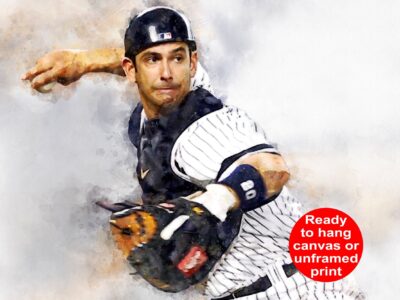 Jorge Posada New York Yankees canvas, Jorge Posada wall art, New York Yankees Canvas, Jorge Posada Poster wall art