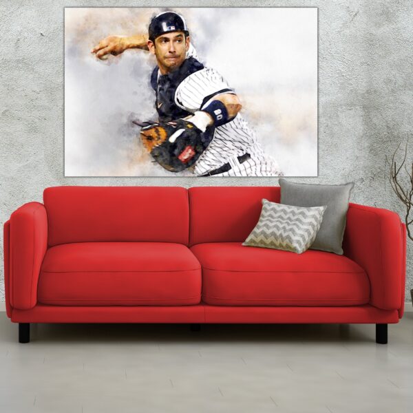 Jorge Posada New York Yankees canvas, Jorge Posada wall art, New York Yankees Canvas, Jorge Posada Poster wall art - Image 3