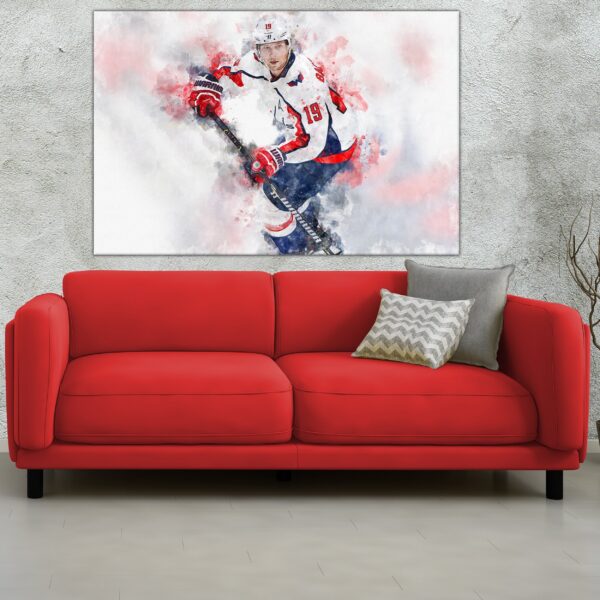 Nicklas Backstrom watercolor, Washington Capitals wall art, Capitals Stanley Cup, Nicklas Backstrom Poster, Capitals hockey art wall - Image 3