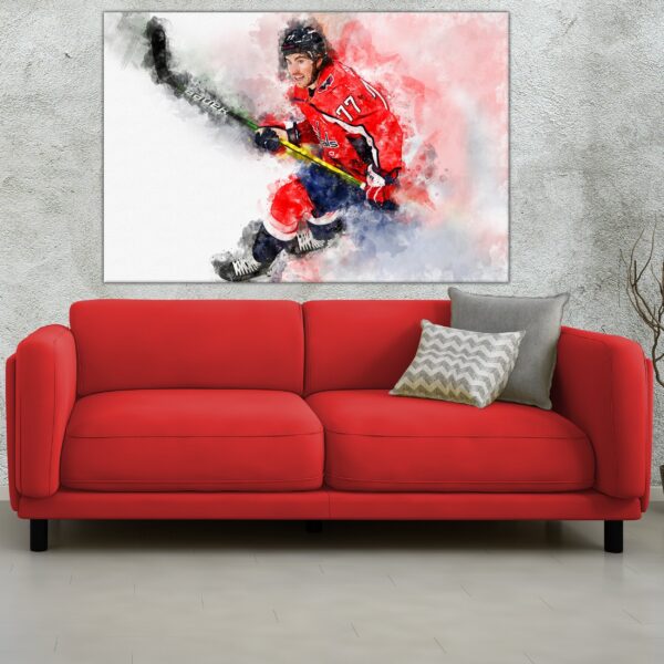 TJ Oshie watercolor, Washington Capitals wall art, Capitals Stanley Cup, TJ Oshie Poster, Washington Capitals hockey art wall - Image 3