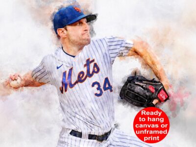 Max Scherzer New York Mets canvas,  Max Scherzer wall art, New York Mets Canvas, Max Scherzer  Poster wall art