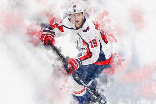 Nicklas Backstrom watercolor, Washington Capitals wall art, Capitals Stanley Cup, Nicklas Backstrom Poster, Capitals hockey art wall - Image 2