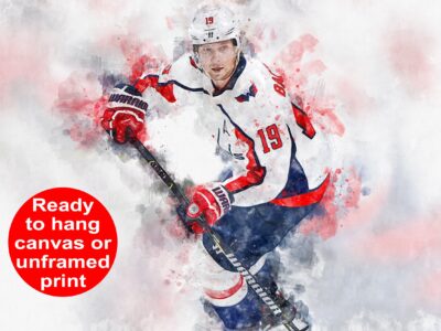Nicklas Backstrom watercolor, Washington Capitals wall art, Capitals Stanley Cup, Nicklas Backstrom Poster, Capitals hockey art wall