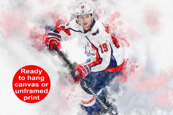 Nicklas Backstrom watercolor, Washington Capitals wall art, Capitals Stanley Cup, Nicklas Backstrom Poster, Capitals hockey art wall
